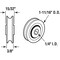 Prime-Line Nylon Roller, Steel Ball Bearings, 1-11/16 in. Diameter, 7/16 in. Wide (1 Pair) D 1716 - alternate 2